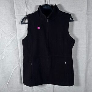 Woolx Colbie Merino Wool Vest Women's Small Black Full Zip Outdoor Layering